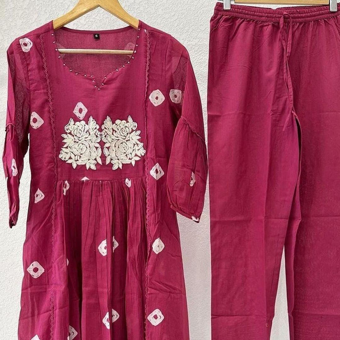 Vt Designer Printed Cotton Kurti With Bottom Wholesale Market In Surat
